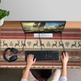 thumbnail image 4 of Long Mouse Pads for Desk,Red and Brown Christmas Pattern Desk Mats on Top Of Desks, Desk Mouse Pad Extra Large with 3mm Non-Slip Base and Stitched Edge for Gaming,Office,Work,Home 47.3x23.6in, 4 of 5