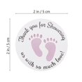 thumbnail image 2 of 1000 Pcs Gift Newborn Round Baby Shower Stickers Toddler Footprint Labels Thank U Stickers, 2 of 2