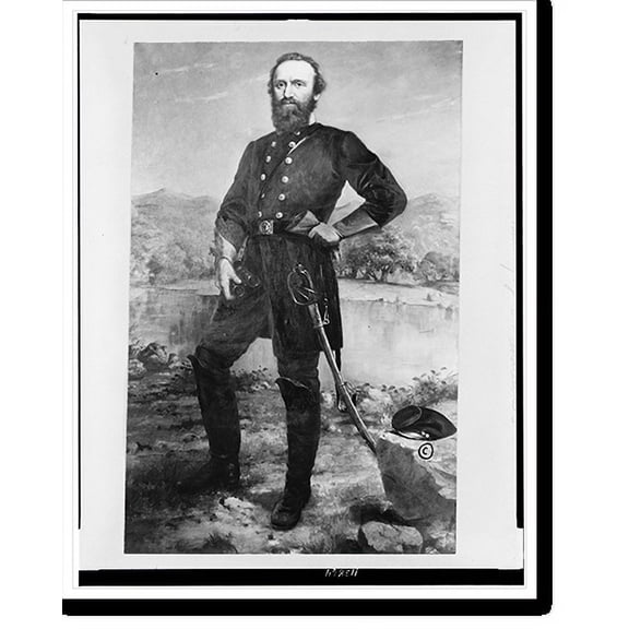 Historic Print, [Stonewall Jackson, full-length portrait, standing, facing slightly left, in uniform], 16" x 20"