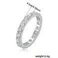 thumbnail image 4 of GKNET Fashion Silver Plated Cubic Zirconia Rings for Women Wedding Delicate Jewelry Size 5-12-Silver-5, 4 of 6