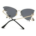 thumbnail image 5 of Xihbxyly Gafas de Sol de Diamantes de Moda, Diseño Creativo de Bola Exagerada, Estilo Retro, Montura Radial Cómoda, Protección Uv400, Montura de Metal, Accesorio Versátil, Aptas para Miopía, Talla Ún, 5 of 5