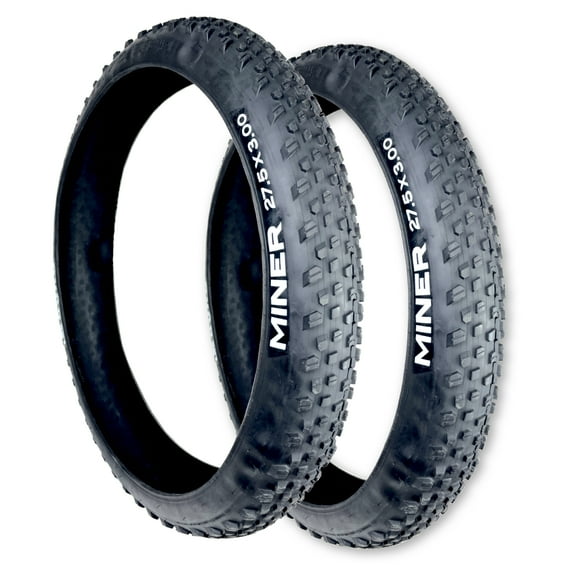 Two Duro Miner 27.5x3.0 Mountain Bike Tires, FB, Traction, Fast Rolling