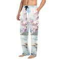 thumbnail image 2 of Men's Pajama Pants Cherry Pink Green Trees Cotton Long Sleepwear Lounge Pants S, 2 of 7
