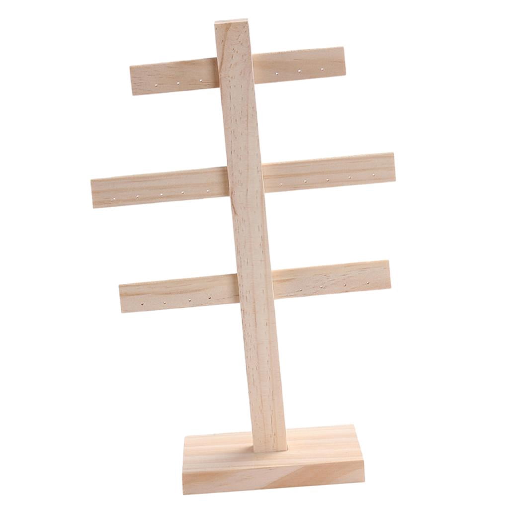 European 4-Layer Solid Wood Earring Organizer Holders