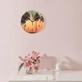 thumbnail image 3 of ATEDEANEI 12" Wall Clock Battery Operated Silent Non Ticking Palm Tree Tropical Sun Beautiful, 3 of 5