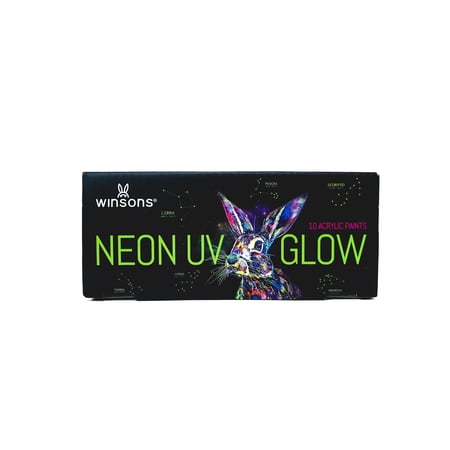WINSONS NEON UV GLOW 10 Acrylic Paints