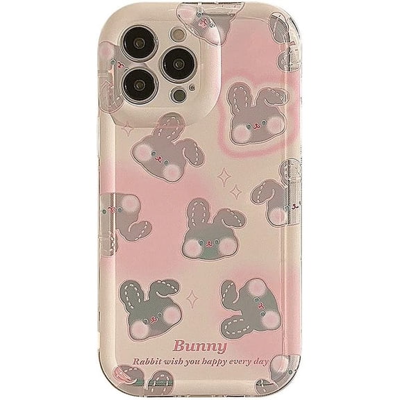 Bling Glitter Cute Cartoon Bunny Soft Phone Case Compatible with iPhone Case (Clear,iPhone 12 Pro)