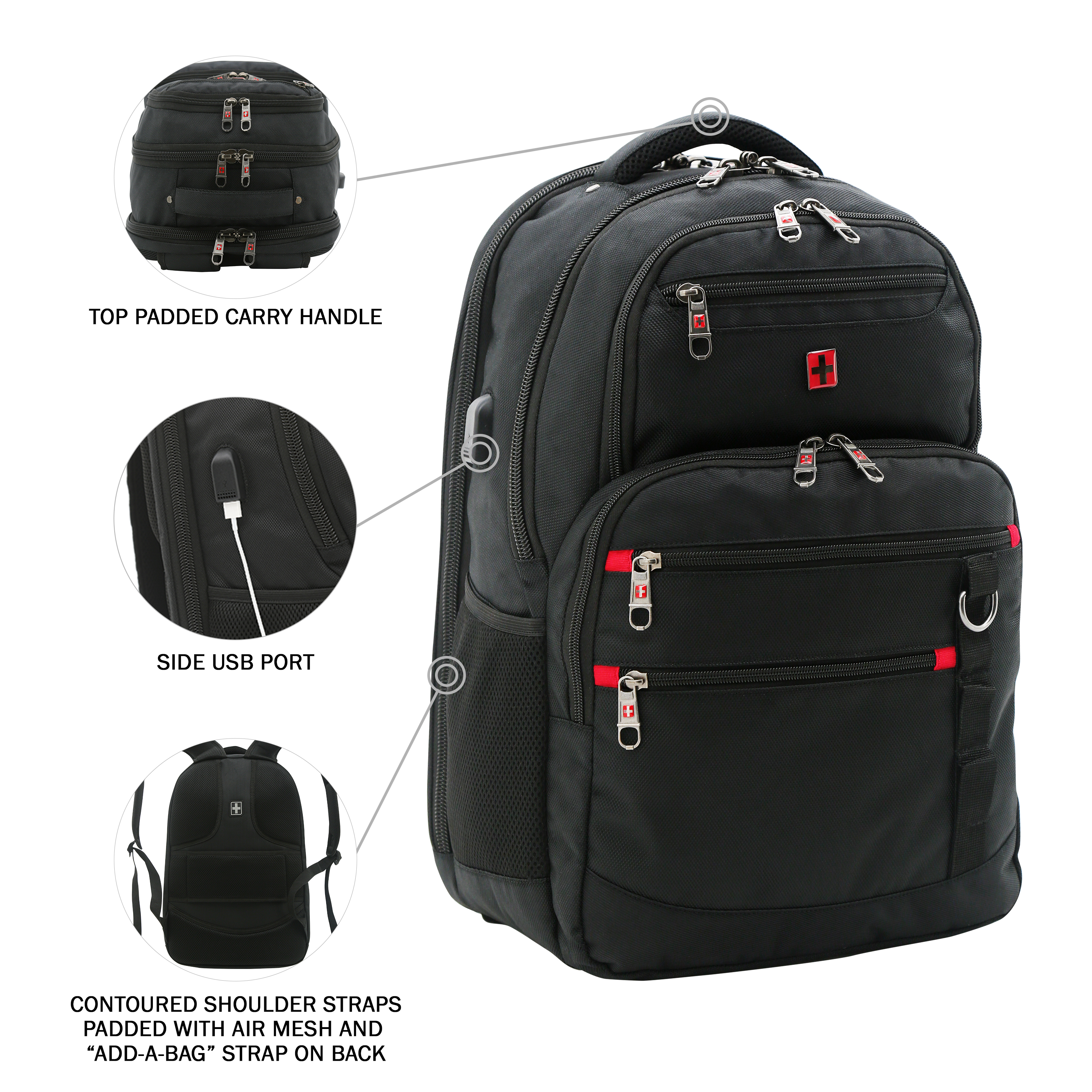 Zaino SwissGear Per Computer 16'' - 47x33x16,5 Cm - Poliestere Ripstop, Colore Lilla Pastello - Tasca Porta PC, Cinghia Da Viaggio, Ergonomico