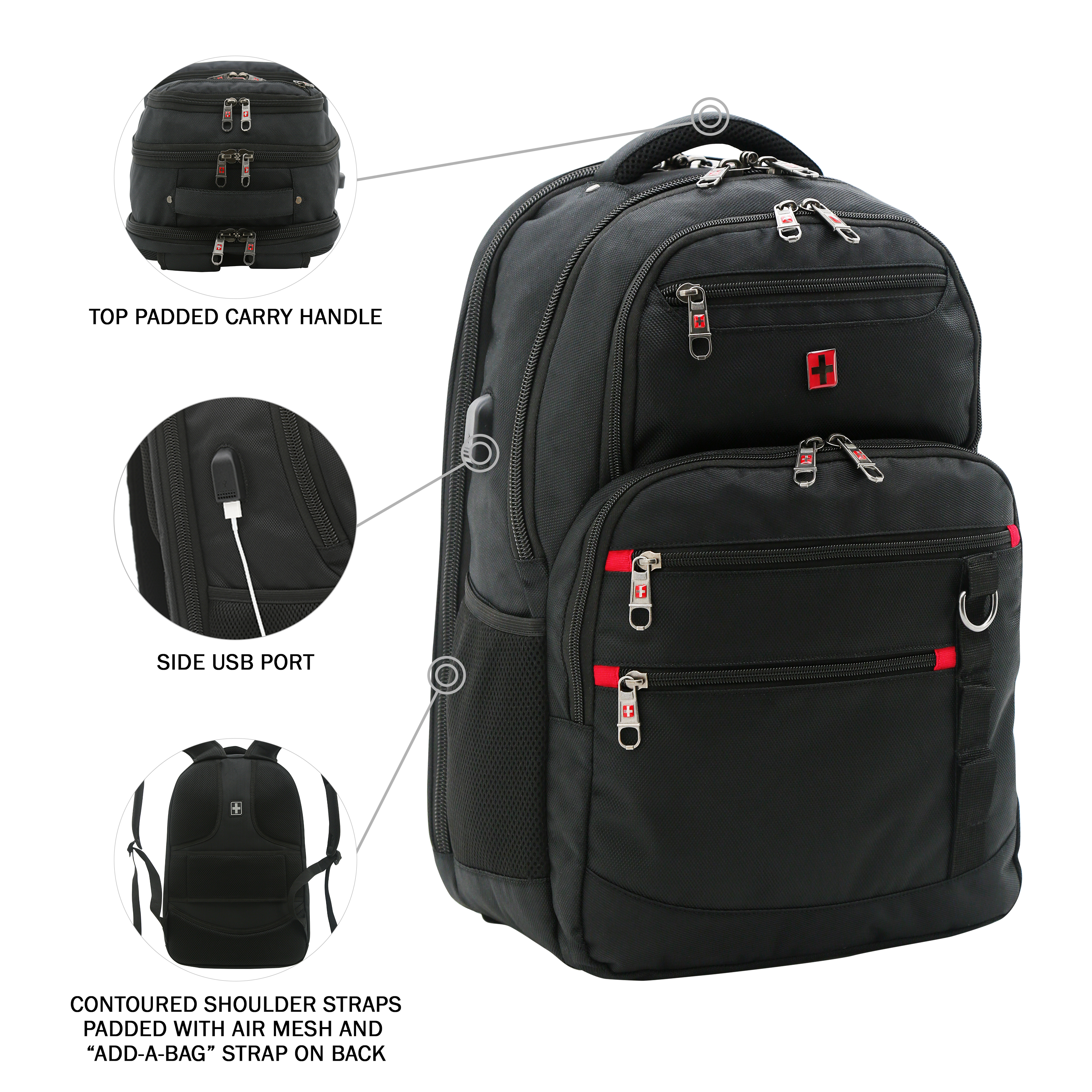Swiss Tech Navigator Backpack with Padded Laptop Section - image 2 of 9
