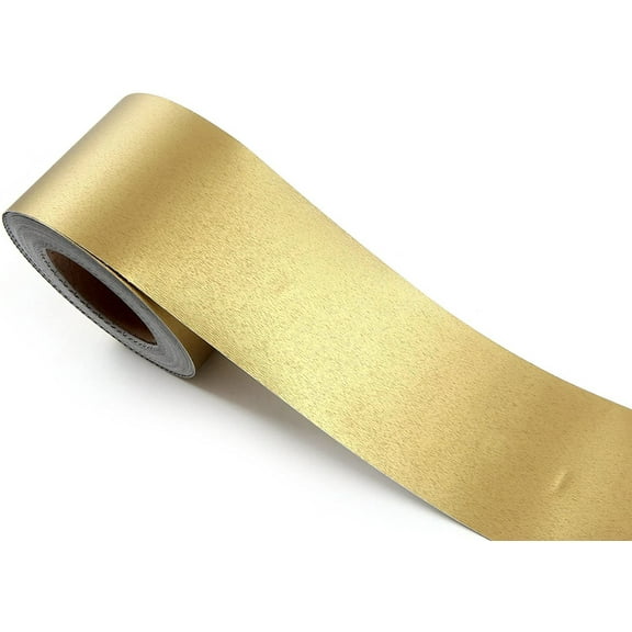 ROSEROSA Peel and Stick PVC Self-Adhesive Wallpaper Border Board Trim Moulding Sticker Hair Line : 3.93 In (W) X 16.40 ft (L)