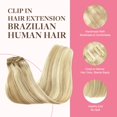 thumbnail image 3 of Extensiones de cabello GOO GOO Clip en 20 pulgadas, 150 g, 9 piezas 18A/613A, 3 of 8