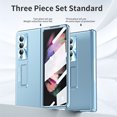 thumbnail image 3 of ELehold Rugged Case for Samsung Galaxy Z Fold 4 7.6 inch Hard PC Soft TPU with Magnetic Hinge Protection Folding Hidden Kickstand Shockproof Full Body Protection,Blue, 3 of 7