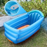 Leakproof Inflatable Pool Foldable Insulation Kiddie Pool With Backrest For Baby Toddler & Kids In Garden Backyard & Outdoor Inflatable Pool Slide for Kids Inflatable Pool with Shade 3 Feet Pool for