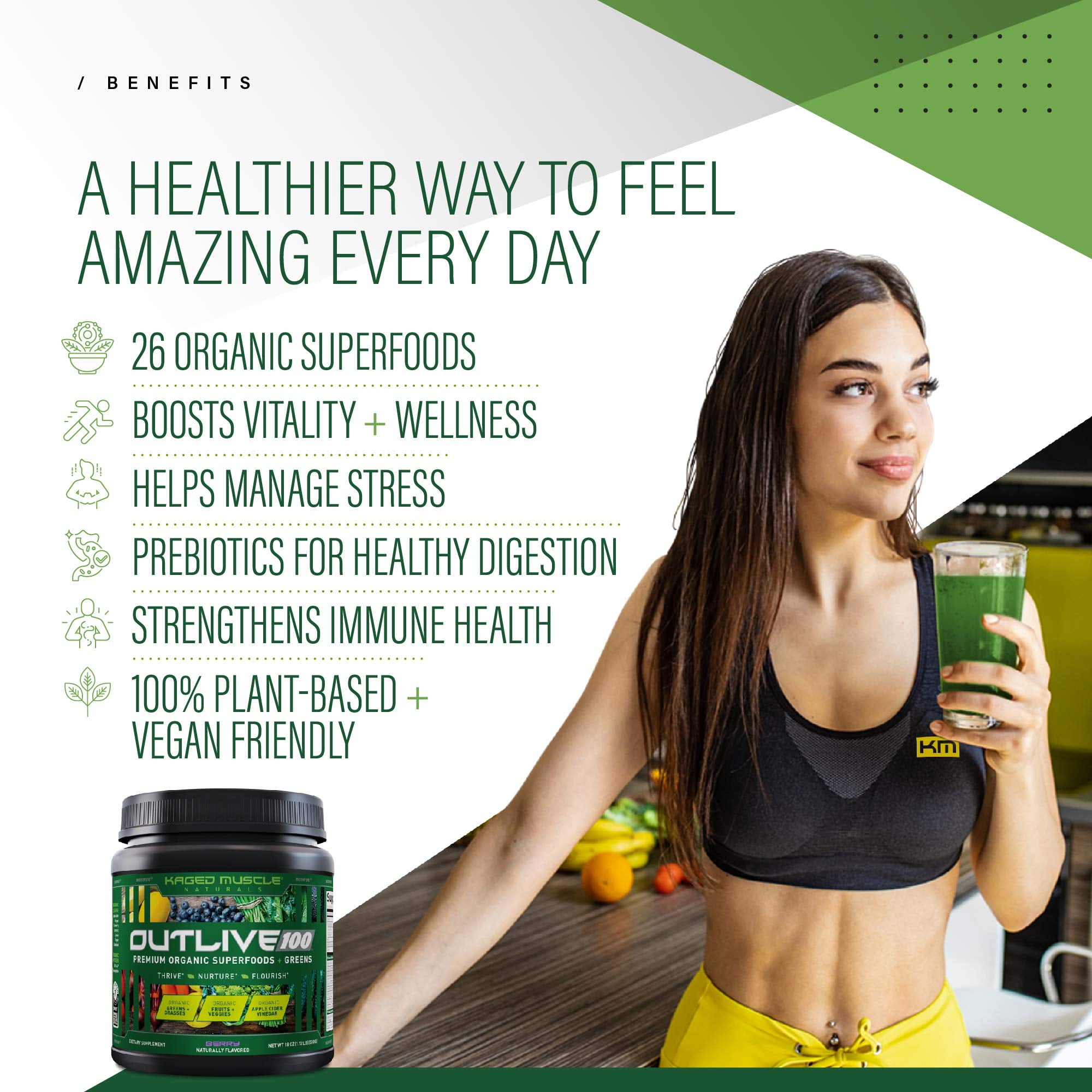 The Best Greens?  Kaged Muscle Outlive Greens REVIEW 