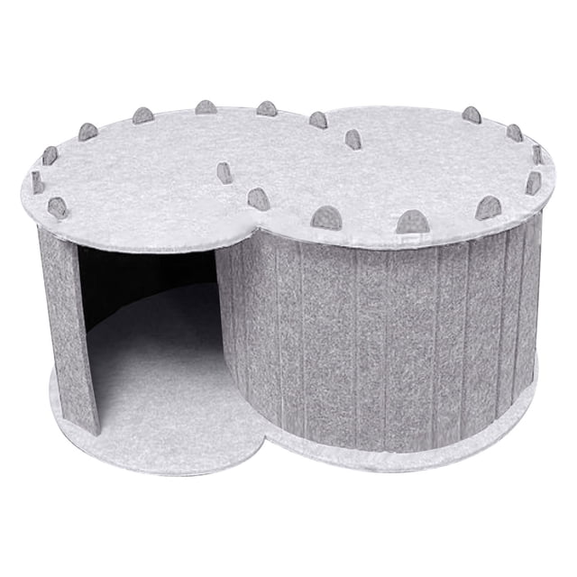 Lit Tunnel pour Chat avec Coussin Doux, Aire de Jeux Intérieure pour Animaux de Compagnie, pour Exercice, Gratte-Croix et Repos