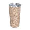 thumbnail image 2 of Kll Beige Sparkling Glitter Stainless Steel Vacuum Insulated Coffee Cup 20 Oz Insulated Travel Mug Water Cup With Leak-Proof Straw Lid & Flip Lid,1 Metal Straws,1 Cleaning Brush, 2 of 8