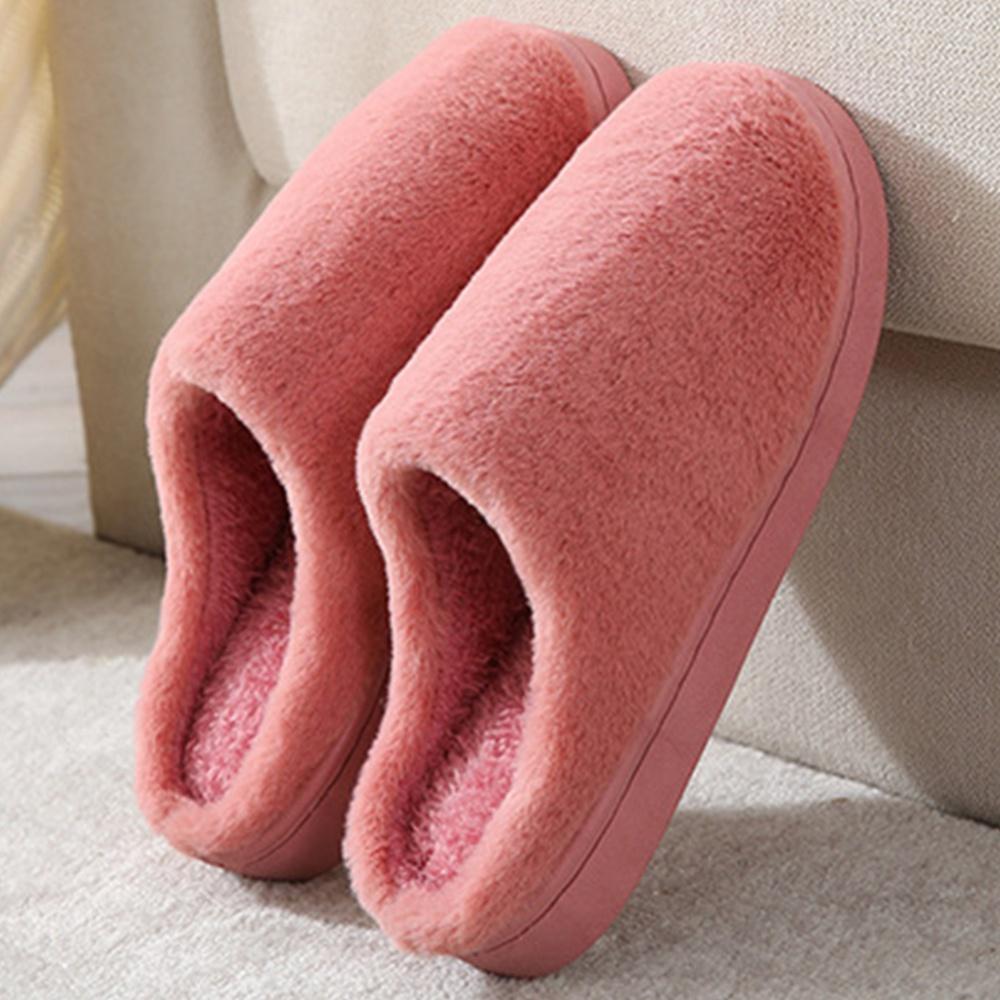 Women's Slip on Fuzzy House Slippers Memory Foam Slippers Scuff Outdoor