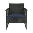 thumbnail image 5 of HILLROAD 3-Piece Woven Rattan Wicker Seating Set, Black/Navy, 5 of 5