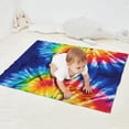 thumbnail image 2 of Colorful Tie Dye Symmetric Pattern Blanket,Comfortable Soft Flannel Throw Blanket,All Season,Warm Lightweight Blankets for Sofa Bed Couch Living Room Chair,30"x40", 2 of 4