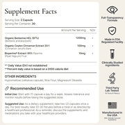 Berberine Supplement – Organic Berberine HCL 1200mg and Ceylon Cinnamon 2000mg – Weight Management & Cravings Support – Gut & Metabolic Support - Enhanced Absorption With BioPerine® (60 Capsules)