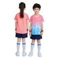 thumbnail image 3 of Gyexs Boys Summer Outfits Size 6-8 Kid Athletic Short Set Casual Crewneck T-Shirt Gym Shorts 2 Piece Outfits Sport Basketball Clothes(Sportswear, Light Pink, 9-10 Years), 3 of 5