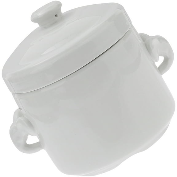 Ceramic Stew Pot Bowl Pans Flat Skillet Dessert Cup Soup Mini Pots Ttukbaegi with Lid