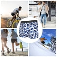 thumbnail image 4 of Balery Blue Ink Flowers Calzoncillos bóxer para hombre, ropa interior de algodón suave y transpirable con cinturilla de nailon-Medium, 4 of 5