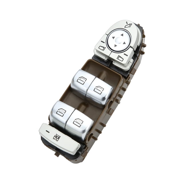 BINB ROAD Left Driver Side Window Master Switch Power Window Switch Button 2229052004 Compatible with Mercedes S350 S400 S500 S550 S63 AMG 14-19 , Brown