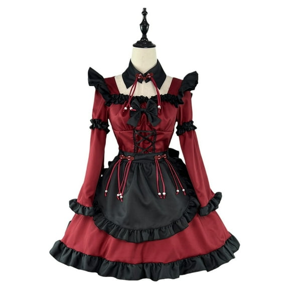 Gothic Little Devil Lolita Maid Dress for Women Anime Performance Outfit
