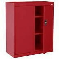 Sandusky Heavy-Duty All Welded Steel Garage Storage Cabinet, Red