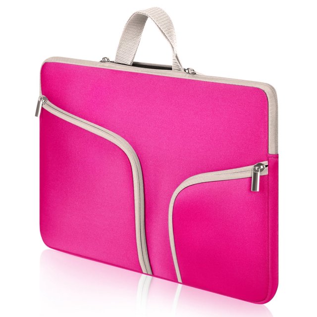 Funda para portátil de 14 pulgadas, impermeable, portátil, con asa, maletín de trabajo para HP, Lenovo y Ultrabooks, color rosa