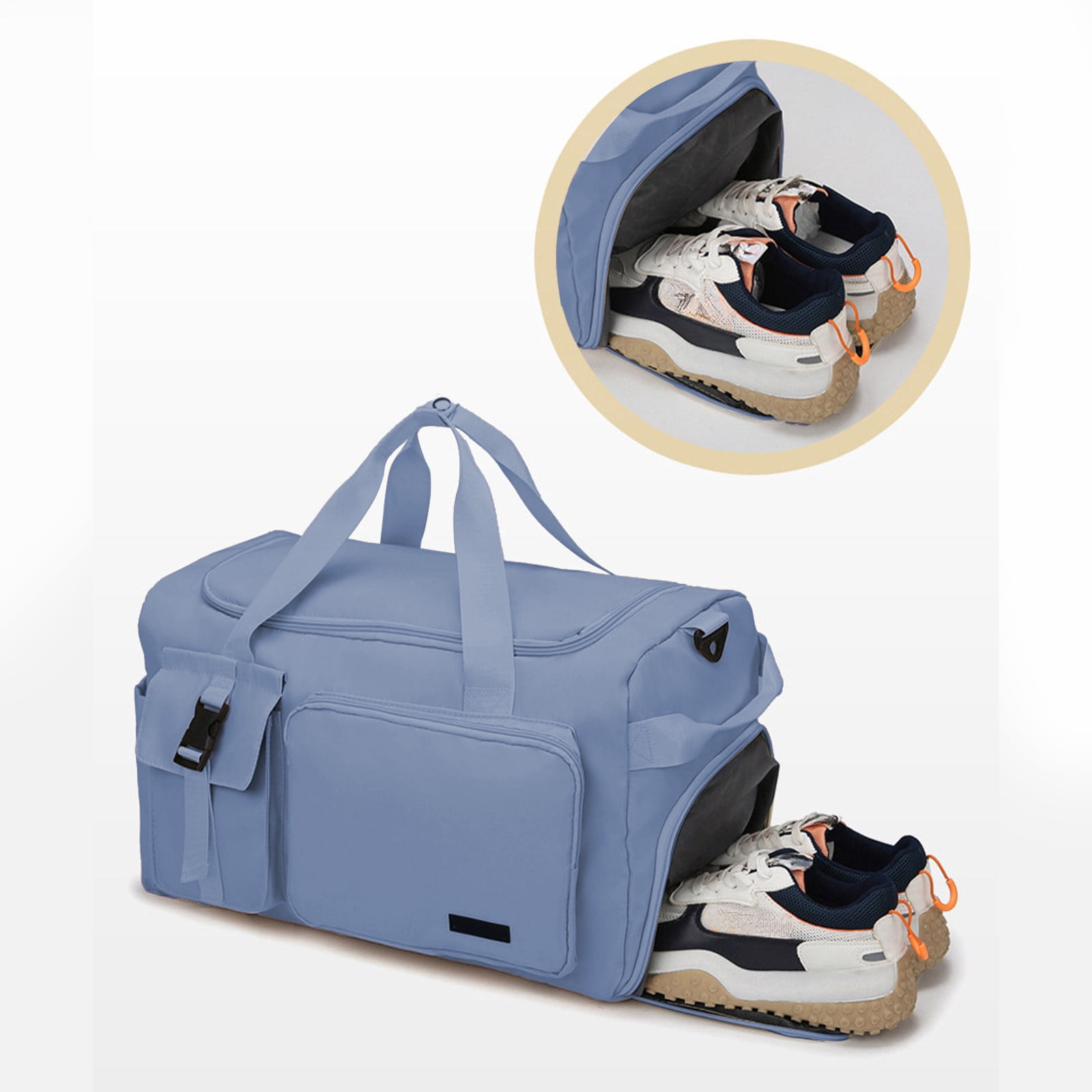 Large Capacity Gym Duffle Bag for Women - Lightweight Sports Travel Duffel for Workout, Training, Weekend Trip & Travel, Blue