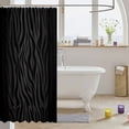 thumbnail image 3 of Manfei Vintage Zebra Print Shower Curtain 72Wx72L, Rustic Abstract Lines Bathroom Curtain, Black, 3 of 5