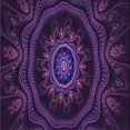thumbnail image 1 of Ahgly Tapis d'Intérieur Lavable en Machine Carré Transitionnel Violet Profond, 5 Pieds Carré, 1 of 7