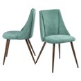 thumbnail image 1 of Homy Casa Chaises de Salle à Manger Mid-Century Modern, Turquoise (Ensemble de 2), 1 of 5
