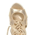 thumbnail image 4 of New Women Breckelles Roma-51 Metallic Peep Toe Gilly Tie Hollow Stiletto Sandal, 4 of 5