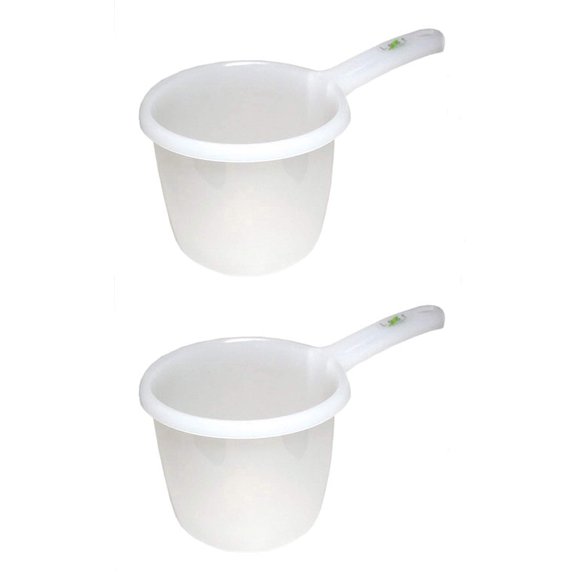 Juego de 2 Cucharones para Baño JapanBargain 3042x2 1.3L, 27cm, Blanco