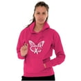 thumbnail image 3 of Love Life Butterfly Breast Cancer Women Plus Size Graphic Pullover Hoodie Brisco Brands 4X, 3 of 3