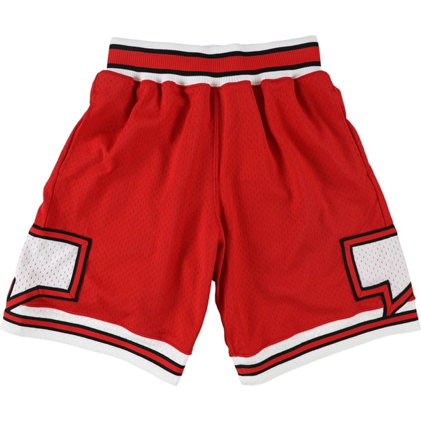 Mitchell & Ness Nice Kicks - Pantalones cortos deportivos para hombre, color rojo, pequeño