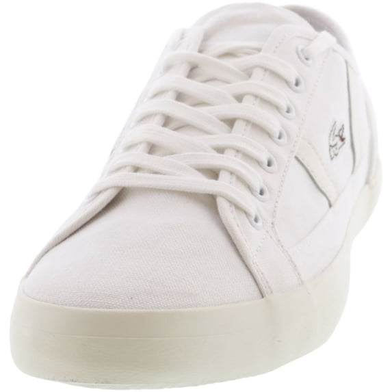 Lacoste Men's Sideline Canvas White / Off Low Top Sneaker - 10.5 M