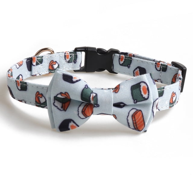 Equipado con un nudo de correa para collar de perro, collar de perro ajustable con cierre de seguridad de campana, bonito collar para mascotas.