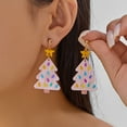 thumbnail image 4 of HPINK-T Christmas Earrings for Women Xmas Holiday Earring Christmas Tree Snowflake Bell Stud Earrings Bulk Christmas Earrings Christmas Jewelry Gifts Accessories, 4 of 11