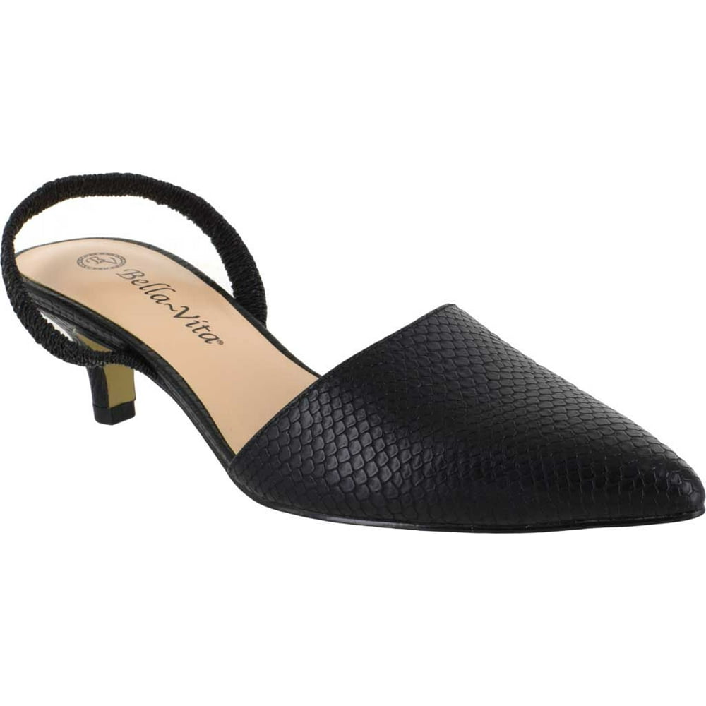 bella vita women's scarlett slingback size 9 black leather