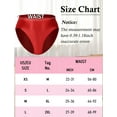 thumbnail image 6 of Ausing Womens Brief Panties Oil Glossy Underwear High Waisted Smooth Shiny High Cut Underpants Seamless Stretch Comfort Soft Rave Bottom Red M, 6 of 6