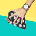 thumbnail image 2 of Sywqhk Moda Mujer Pu Margarita Flor Tarjeta Oaganizer Casual Señoras Cartera (Negro) Sywqhk Para estrenar, 2 of 9