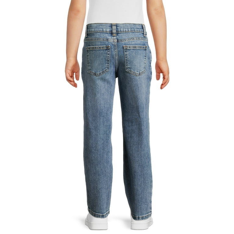 Wonder Nation Boys Vintage Straight Leg Denim Jeans, 2 Pack