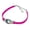 Pink, variant on NASA Logo Over Space Shuttle with Rainbow Novelty Suede Leather Metal Bracelet
