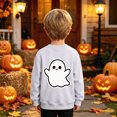 thumbnail image 6 of Child Boys Halloween Shirt for 4t 5t Boys Halloween T-shirt Boys Ghost Kids Shirt Crewneck Long Sleeve Graphic Top Toddler to Youth Boys Clothes Size 4-5 Years, 6 of 9