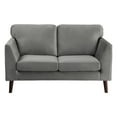 thumbnail image 2 of OakvillePark Claire Velvet Fabric Upholstered Living Room Loveseat, Gray, 2 of 6