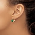 thumbnail image 3 of Auriga Fine Jewelry 14K Yellow Gold Emerald-cut Mount St. Helens Drop Earrings for Women (L- 0.63 inch, W- 0.2 inch), 3 of 6